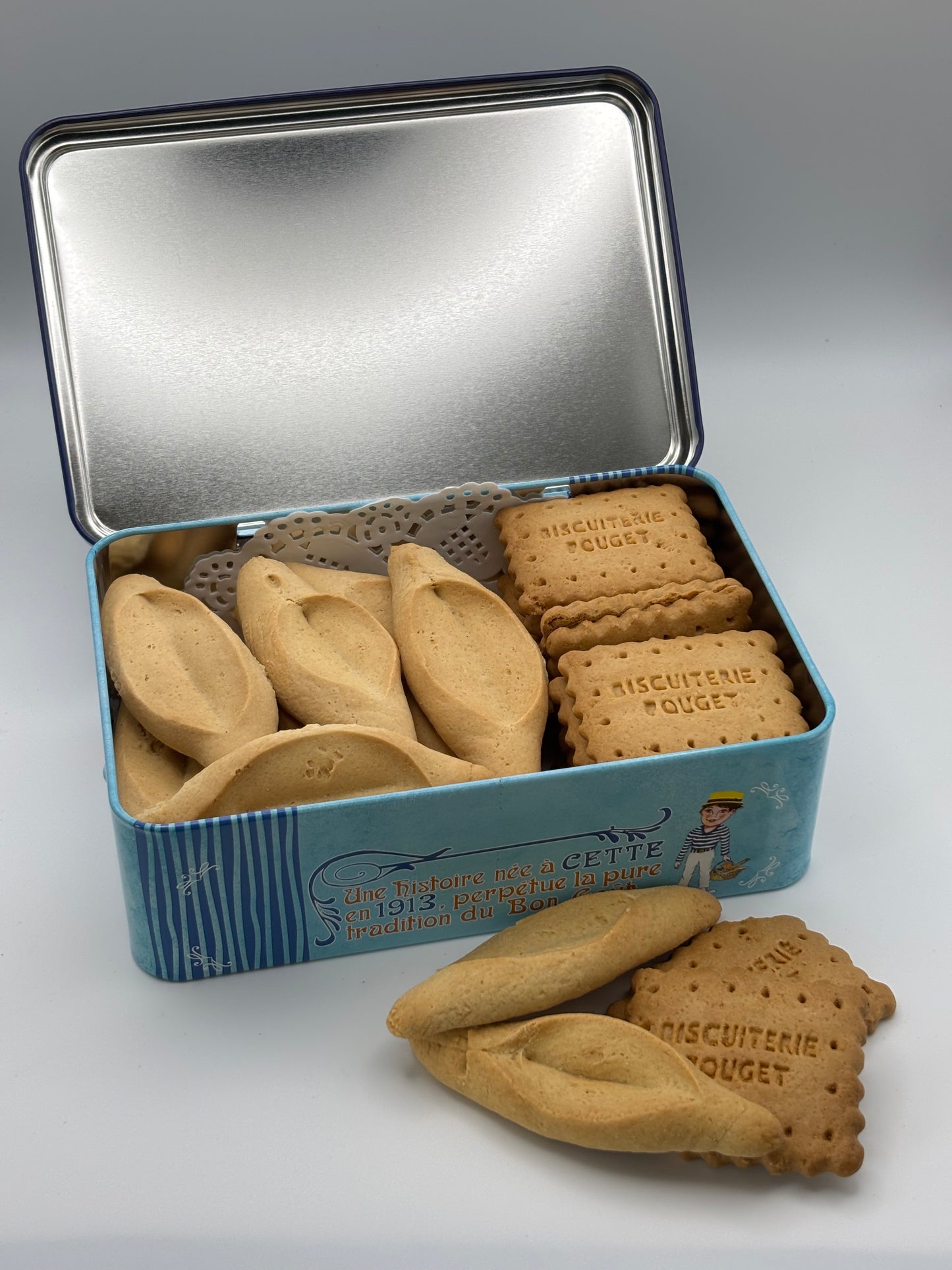 Boite assortiment moitié Navette Nature / moitié Petit Pouget